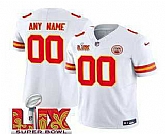 Men & Women & Youth Kansas City Chiefs Customized White 2025 Super Bowl LIX FUSE Vapor Limited Jersey,baseball caps,new era cap wholesale,wholesale hats